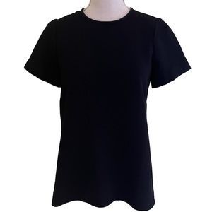Madewell Black Short Sleeve Back Pleat Top XS